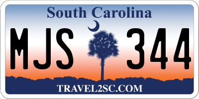 SC license plate MJS344