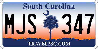 SC license plate MJS347