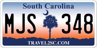 SC license plate MJS348
