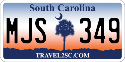 SC license plate MJS349