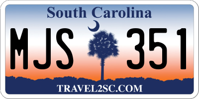 SC license plate MJS351