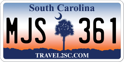 SC license plate MJS361