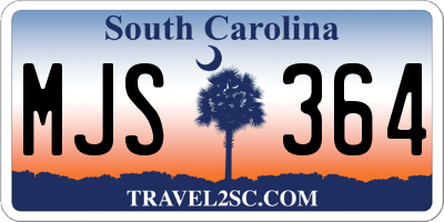 SC license plate MJS364