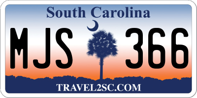SC license plate MJS366