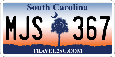 SC license plate MJS367