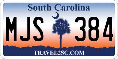 SC license plate MJS384