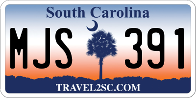 SC license plate MJS391