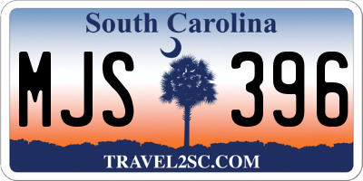 SC license plate MJS396