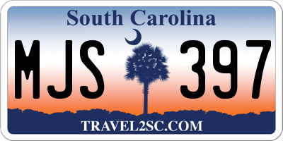 SC license plate MJS397