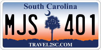 SC license plate MJS401