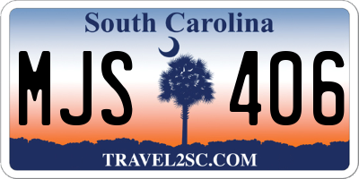 SC license plate MJS406