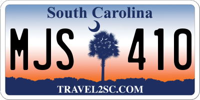 SC license plate MJS410