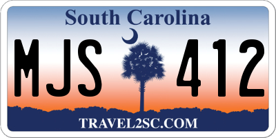 SC license plate MJS412