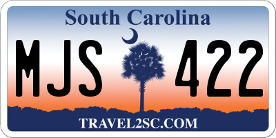 SC license plate MJS422