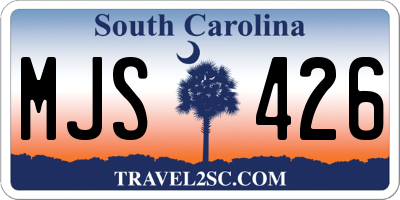 SC license plate MJS426