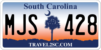 SC license plate MJS428