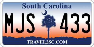 SC license plate MJS433
