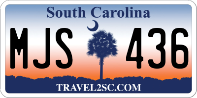SC license plate MJS436