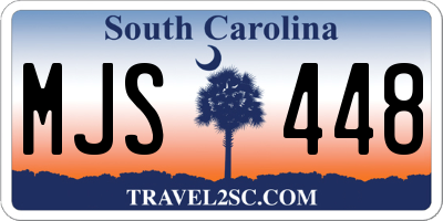 SC license plate MJS448