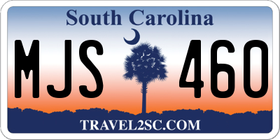 SC license plate MJS460