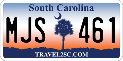 SC license plate MJS461