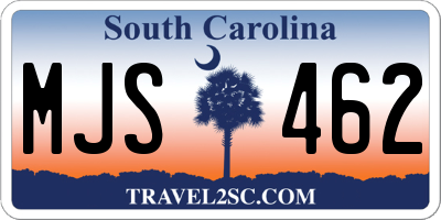 SC license plate MJS462