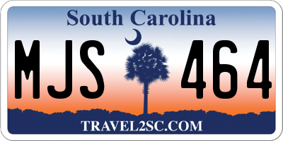 SC license plate MJS464