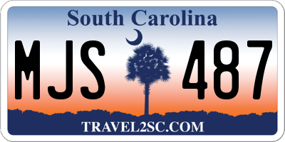 SC license plate MJS487