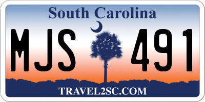 SC license plate MJS491