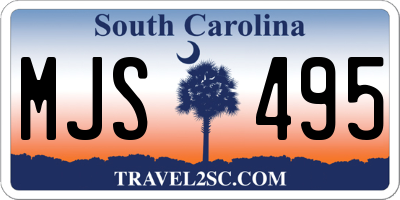 SC license plate MJS495