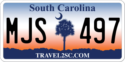SC license plate MJS497