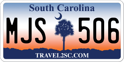 SC license plate MJS506