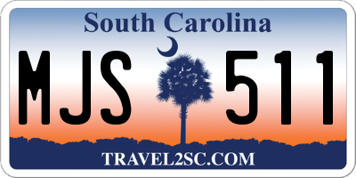 SC license plate MJS511