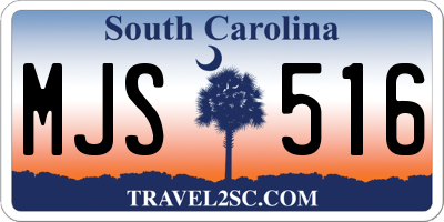 SC license plate MJS516