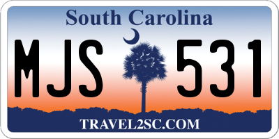 SC license plate MJS531