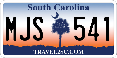 SC license plate MJS541