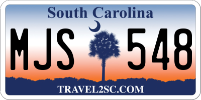 SC license plate MJS548