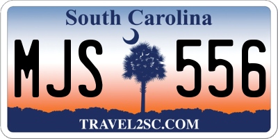 SC license plate MJS556