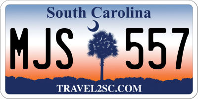 SC license plate MJS557