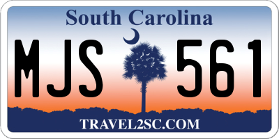 SC license plate MJS561