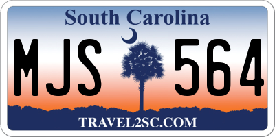 SC license plate MJS564