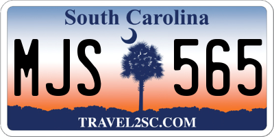 SC license plate MJS565