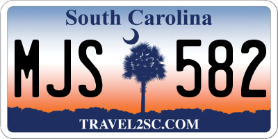 SC license plate MJS582