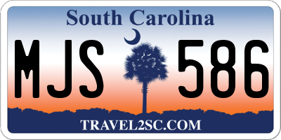 SC license plate MJS586