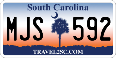 SC license plate MJS592