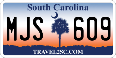 SC license plate MJS609