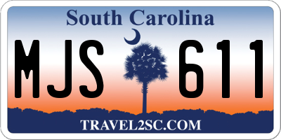 SC license plate MJS611