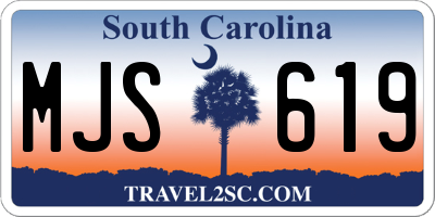 SC license plate MJS619