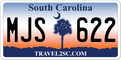 SC license plate MJS622