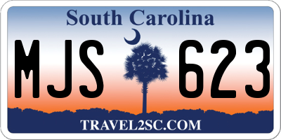 SC license plate MJS623